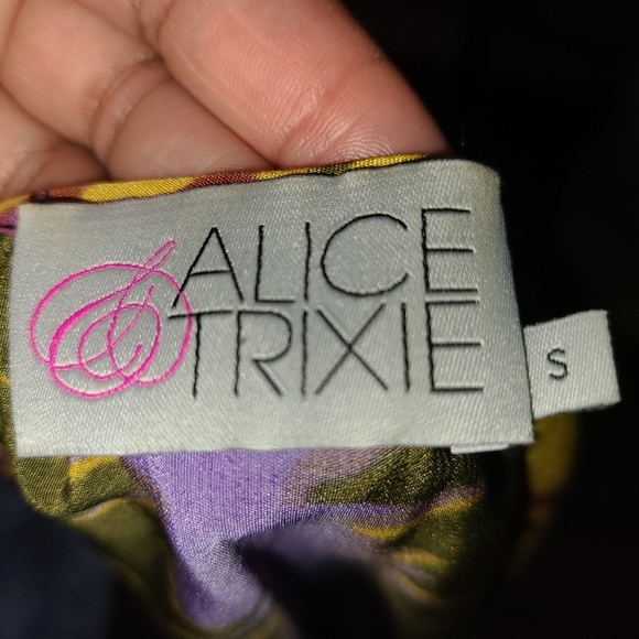 Alice & Trixie 100% silk blouse multicolor Sz S - Picture 7 of 8